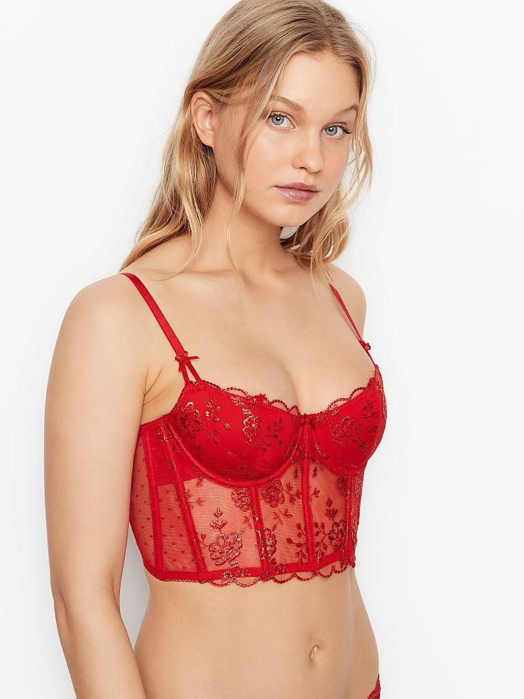 Wicked Unlined Embroidered Bra Top