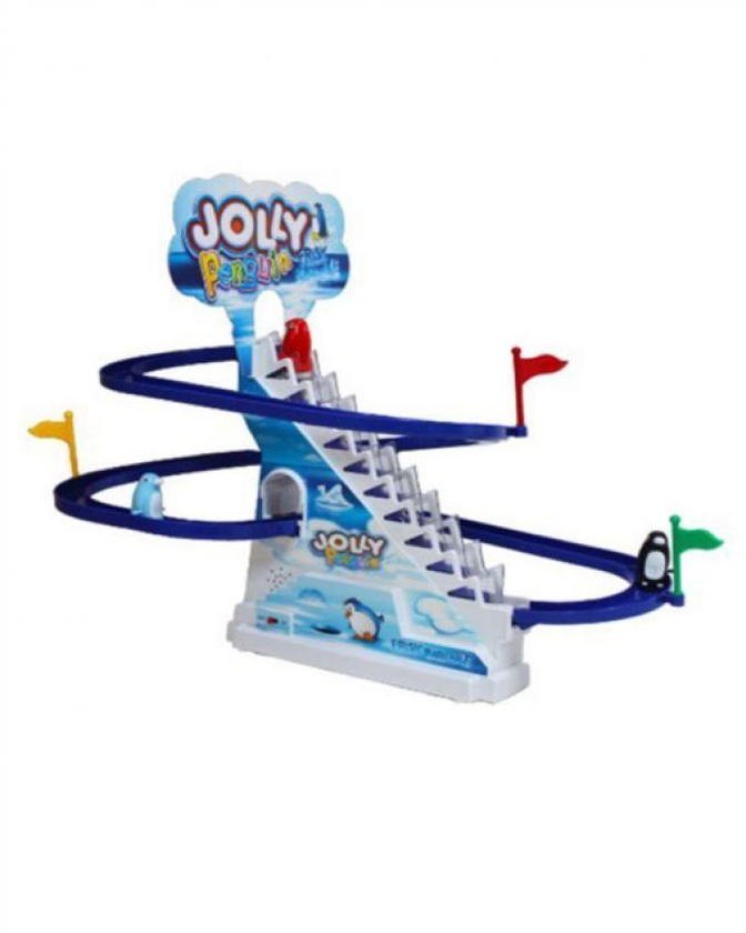 Toy World لعبة ملاهى البطاريق القطبية على السلالم المتحركة والزحاليق