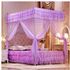 Fashion 4 By 6 Purple Mosquito Net With Metallic Stand