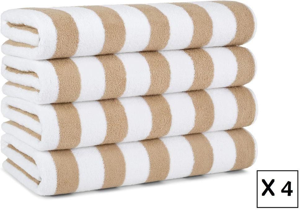 Signoola Set Of 4 Brown Bath Towel 100% Cotton , 70 X 180cm
