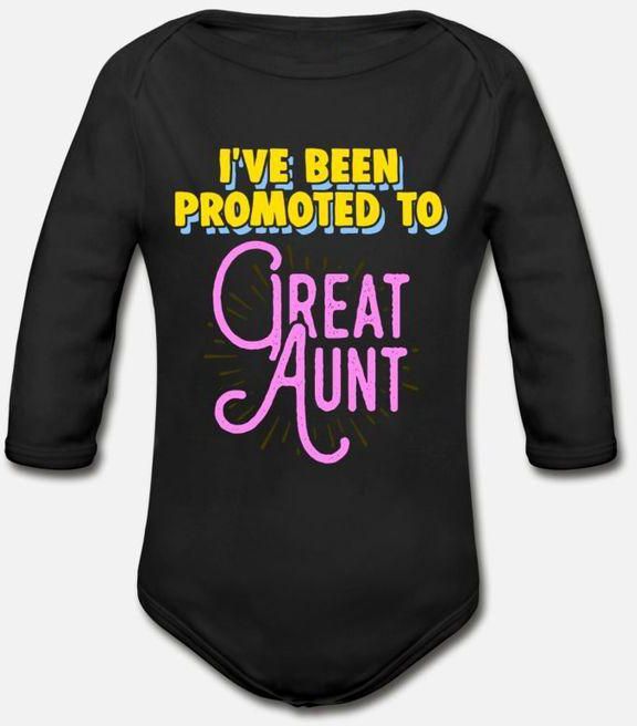 Great Aunt Gift Organic Long Sleeve Baby Bodysuit