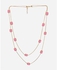 ZISKA Casual Metal Necklace - Gold & Pink