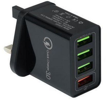 Power USB 4 Ports QC 3.0 Quick Wall Charger Smart Adapter