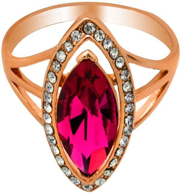 18K Yellow Gold Plated Ring - Red Stone [RI0065-16]
