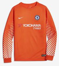 2017/18 Chelsea FC Stadium Goalkeeper Older Kids'Long-Sleeve Football Shirt