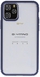 Qi Yang جراب ظهر لهاتف أيفون 13 برو PC شفاف بأطار TPU (6.1) - أزرق