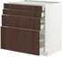 METOD / MAXIMERA Base cab 4 frnts/4 drawers - white/Sinarp brown 80x60 cm