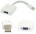 Mini Dp Display Port Display Port To Vga Cable Adapter For Macbook Pro - White