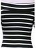 Faballey Cross Over Bardot Dress Stripes Black Small