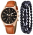 Men's 3-Piece Analog Watch With Bracelet Set NNSB03702732