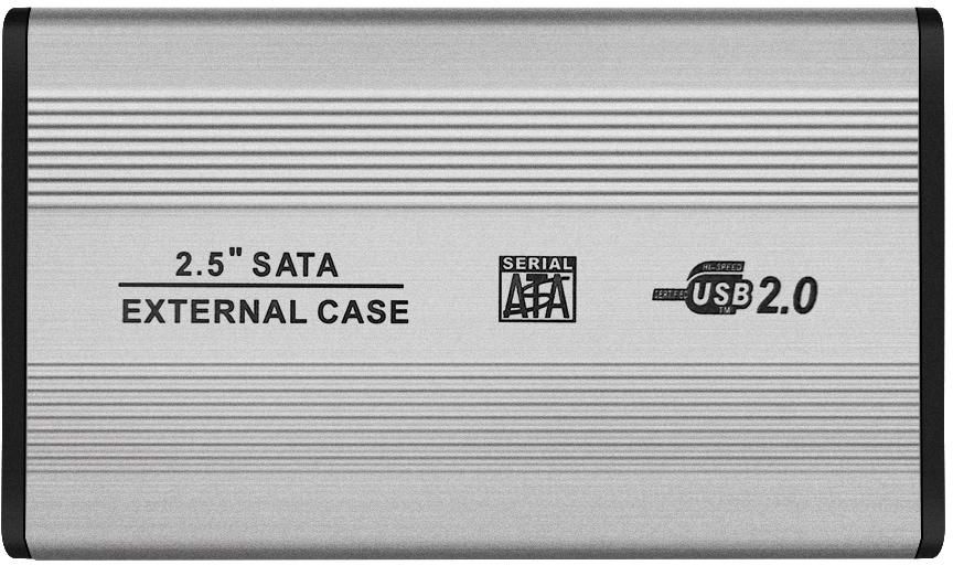 KKmoon - 2.5&#39;&#39; SATA SSD HDD Enclosure USB2.0 to SATA Hard Disk Case Portable Aluminum Alloy SSD HDD Enclosure Silver