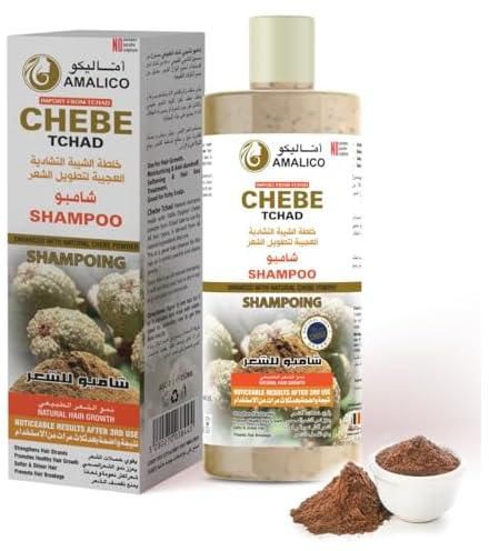 AMALICO Chebe Shampoo for Hair Growth - 100% Natural African Chebe Powder for Hair Growth - Anti Dandruff Shampoo - 500 ML (Chebe Shampoo)