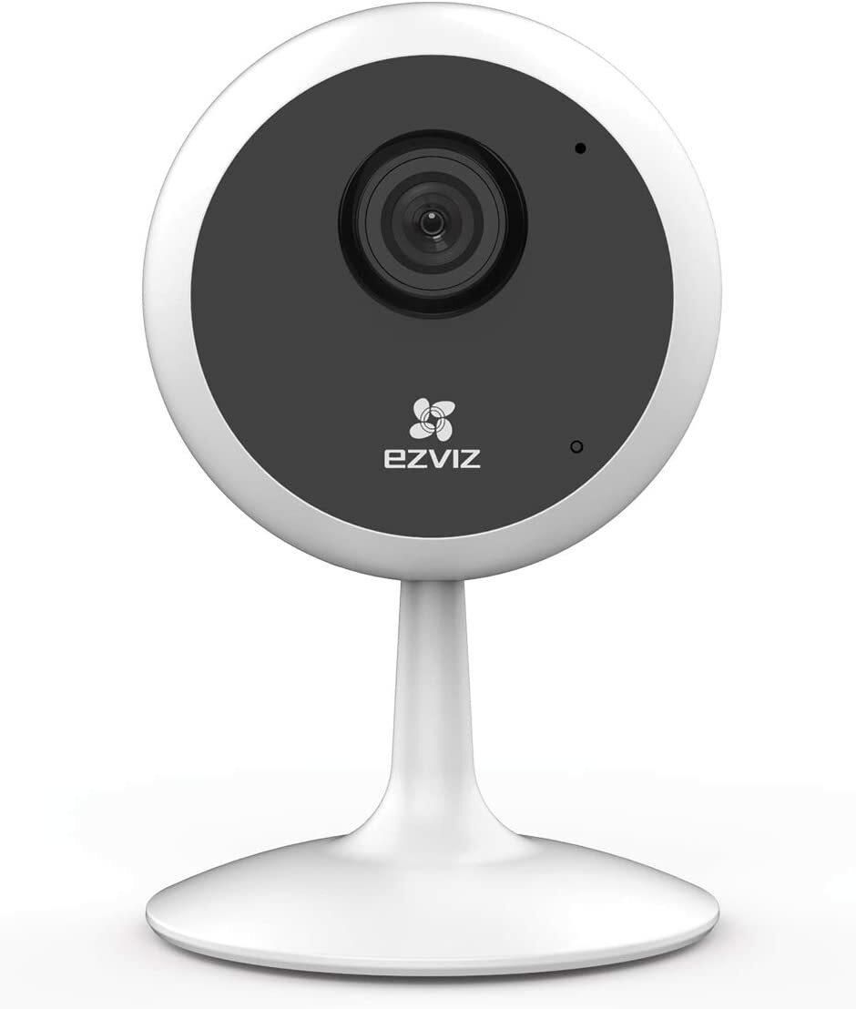 EZVIZ C1C 1080p Indoor WiFi Security Camera, Smart Motion Detection, Two-Way Audio, 40ft Night Vision, 2.4GHz WiFi, Supports MicroSD Card, CS-C1C, White