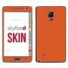 Stylizedd Premium Vinyl Skin Decal Body Wrap for Samsung Galaxy Note Edge - Fine Grain Leather Orange