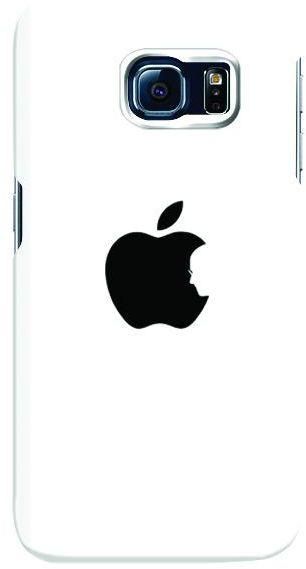 Stylizedd Samsung Galaxy S6 Edge Premium Slim Snap case cover Gloss Finish - Steve's Apple - White