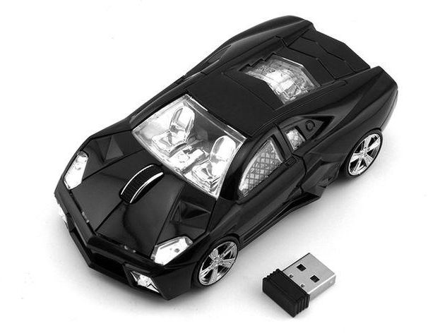 Racing Car Shaped Mouse USB Optical Wireless Mouse 1600DPI Mini 3D Computer Gam