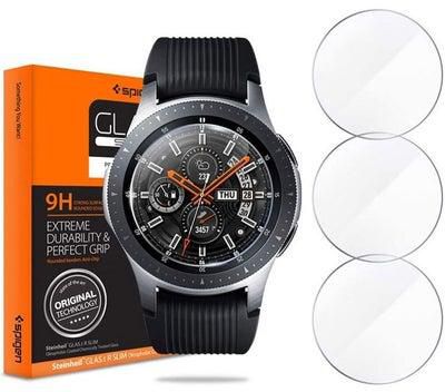 Glastr Slim Tempered Glass Screen Protector for Samsung Galaxy Watch 46mm (2018)/ Gear S3 Classic (2016)/ Gear S3 Frontier (2016) - Case Friendly 3 Pack