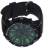 Duoya Men Silicone Rubber Band Stainless Steel Analog Quartz Sport Watch - Green