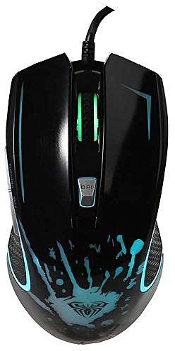 FSGS Black AULA 3500 DPI Professional USB Wired Optical 6-Key Gaming Mouse Support Self-defining Backlight 14694