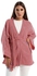 eezeey Slip On Wide Sleeves Kimono - Red & White