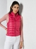 Solid Design Sleeveless Down Jacket Pink