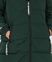 Green Faux Fur Hooded Longline Puffer Jacket