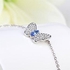 Jewelry Butterfly Pendant Light Blue Sterling Silver Necklace - Frost