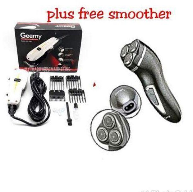 Geemy Professional Hair Clipper / Shaver // Kinyozi shaving Machine Plus Smoother