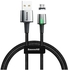 Baseus 801202988A Zinc Magnetic Micro USB Charging and Data Transmission Cable, 2.4A, 1 Meter - Black