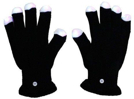 Generic Raver Blacked Out Gloves RGB LED 7 Colors Light Show Gloves