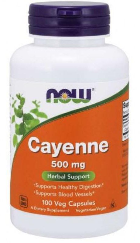 NOW CAYENNE 500MG CAPS 100'S