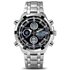 Quamer Men's Executive Waterproof Analogue And LED Watch - Silver/Black