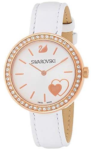 Swarovski Women's Silver Dial Leather Band Watch - 5179367