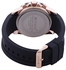 Curren Men's Black Dial Rubber Band Casual Watch - M-8185