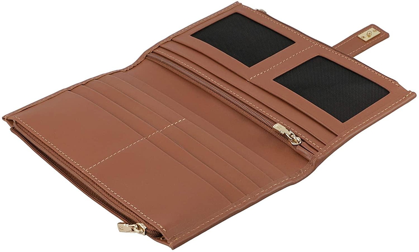 Jafferjees - Genuine Leather Wallet The Cosmos - Tan Gold- Babystore.ae