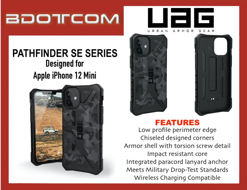 Original UAG Pathfinder SE Series Protective Cover Case for Apple iPhone 12 Mini