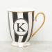 Intital K Printed Striped Mug
