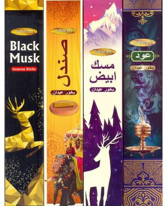 Incense Sticks Black Musk , Oud, Sandal, White Musk - 4 Packs