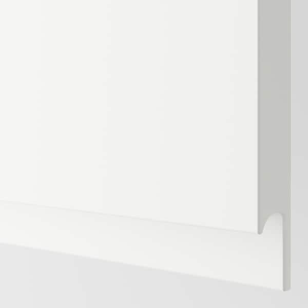 METOD خزانة عالية لفرن/ميكرويف بابين/أرفف, أبيض/Voxtorp أبيض مطفي, ‎60x60x200 سم‏ - IKEA