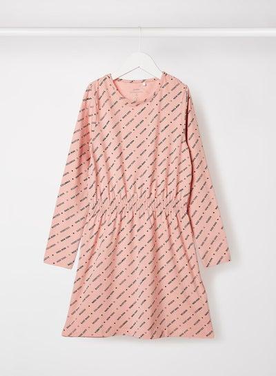 Teen All-Over Print Dress Pink