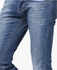 Blue Distressed Slim Fit Jeans-Long