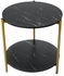 Side Table, Gold/Black - AFCT17