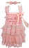 Tiny Bibiya Soft Peach Baby Lace Tutu Dress Clothing Headband Set