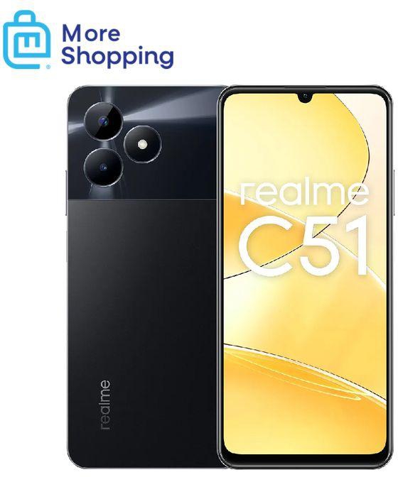 realme C51 Dual SIM 128 GB, 4 GB RAM, 4G LTE - Carbon Black
