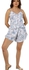 Pajamas Set for Women Lounge Sets | Sleeveless Unique Floral Printed 2 Piece Hot Short Set XS-XL | Simple Pajamas for Women | Comfy Summer Cotton Dress Plain Shorts