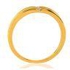 0.03 ct Natural Diamond 14k Yellow Gold Fn Women's Three-Stone Wedding Ring