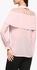 Pink Pleated Trim Blouse