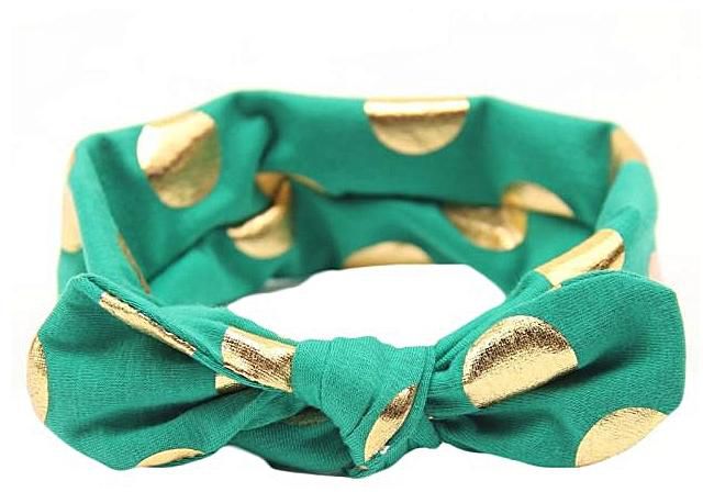 Fashion Braveayong Girls Gilding Headbands Bowknot Hair Accessories For Girls Infant Hair Band GN - Green