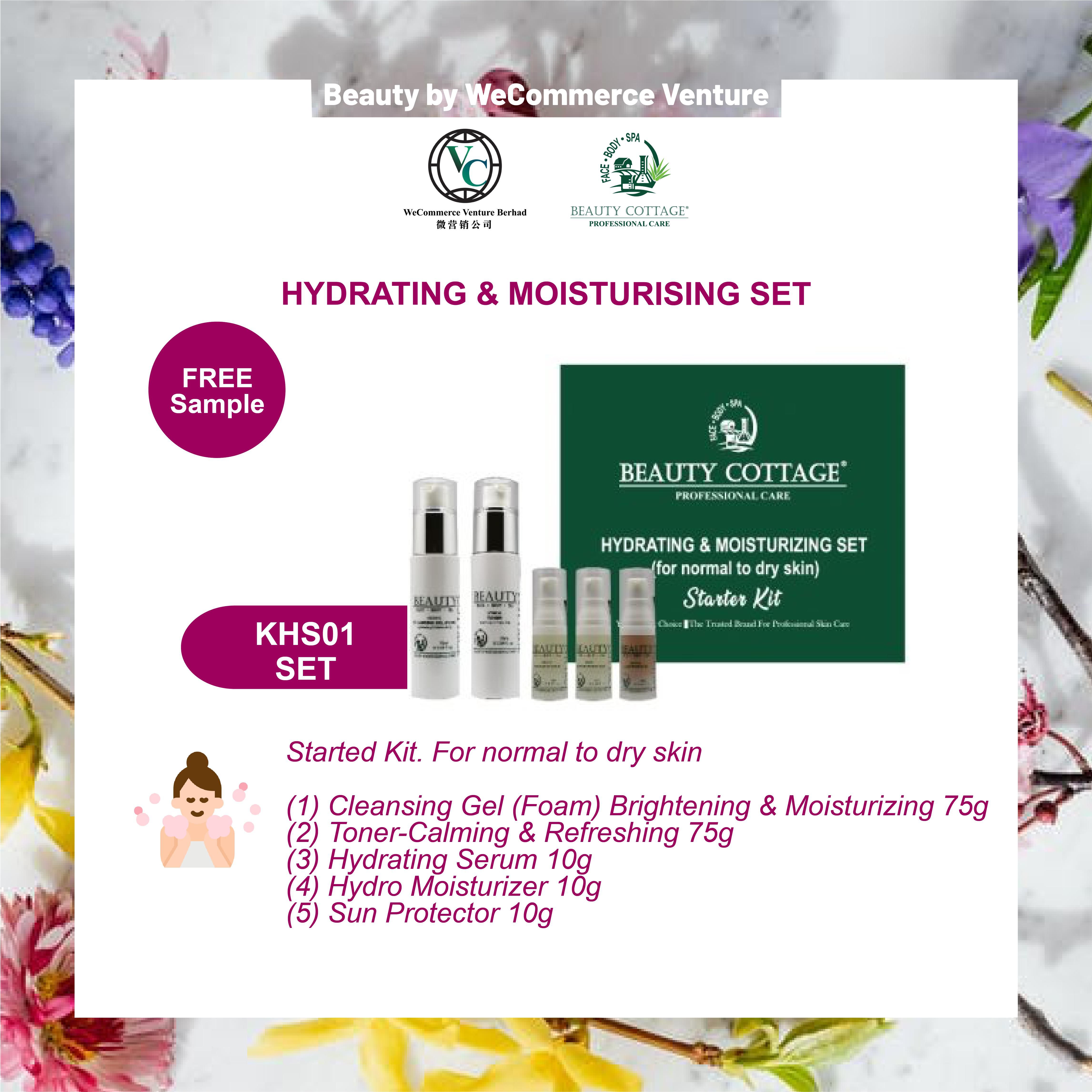 Beauty Cottage Hydrating Moisturising Set Natural Skincare 5 in 1