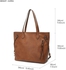 Stylish Brown Tote Bag with Bonus Small Pouch for Women - Aesthetic Crossbody Bag Leather Handbag Travel, Work